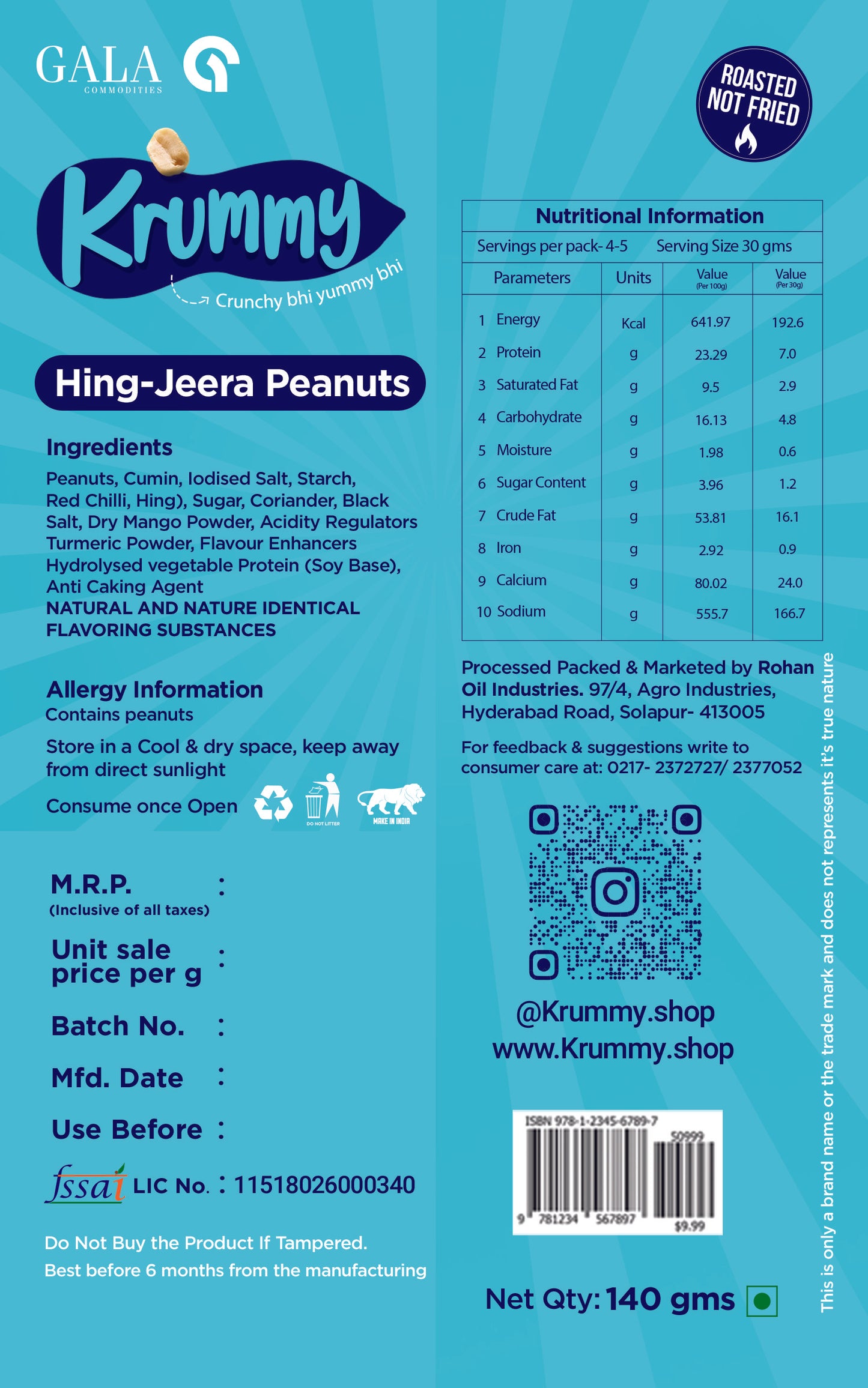 Hing-Jeera peanuts